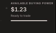 Available Buying Power in the Yamata account dashboard.